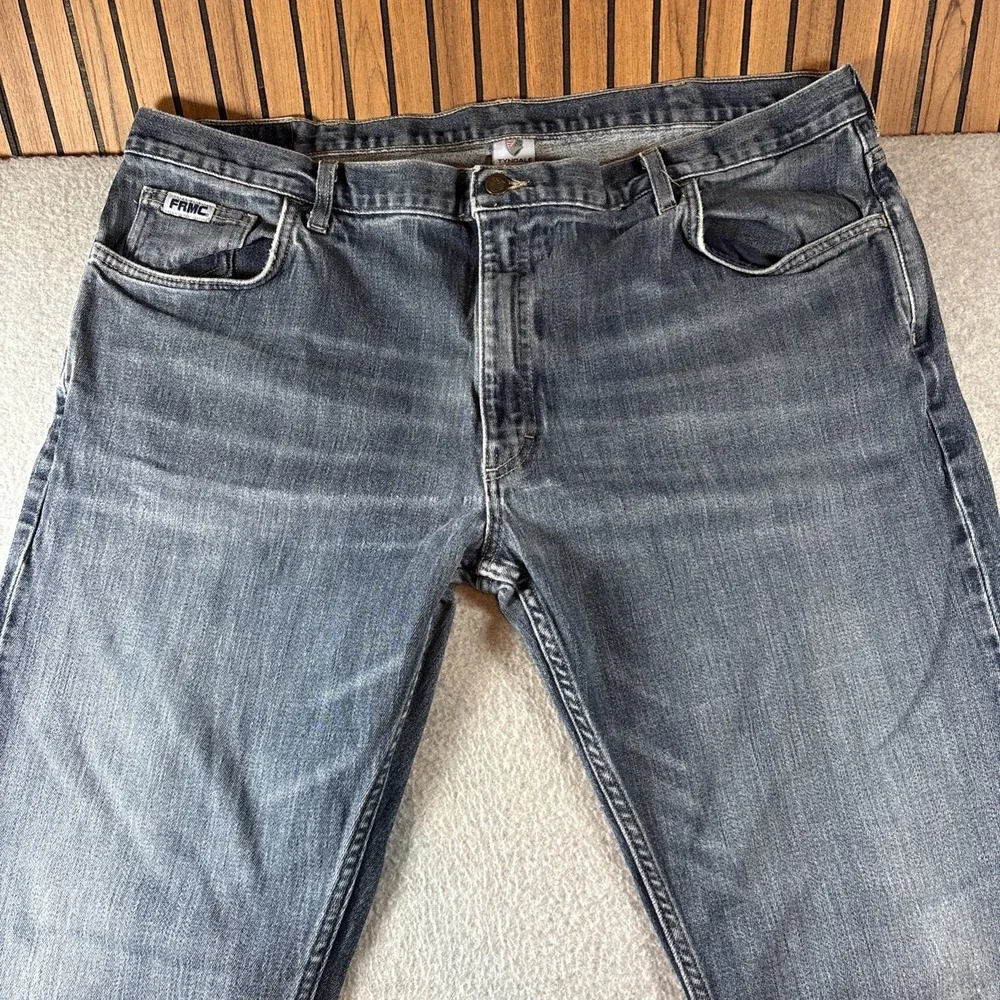 Tyndale FR Men's 44x36 Blue Jeans Cat2 Straight Leg Medium Wash Work Casual